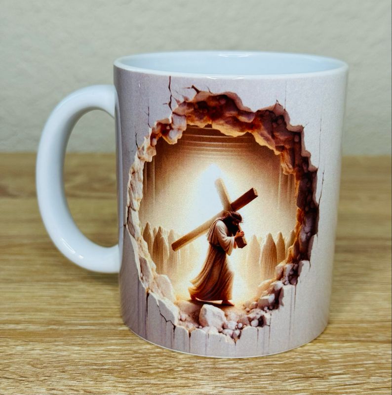 3D Jesus And Cross Mug