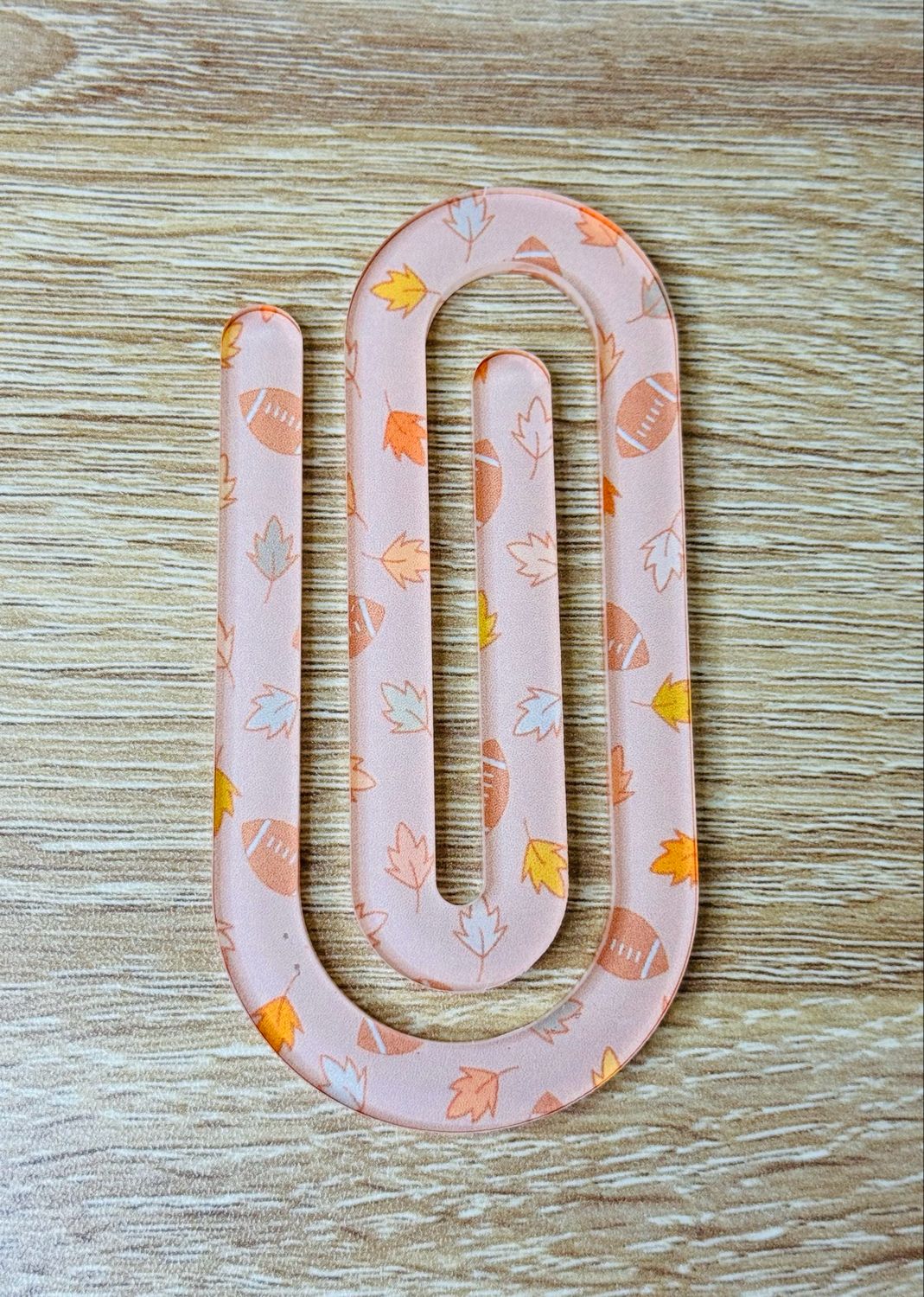Fall Football Jumbo Paper Clip