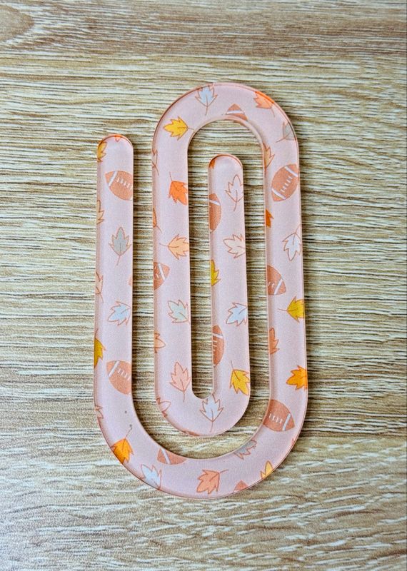 Fall Football Jumbo Paper Clip