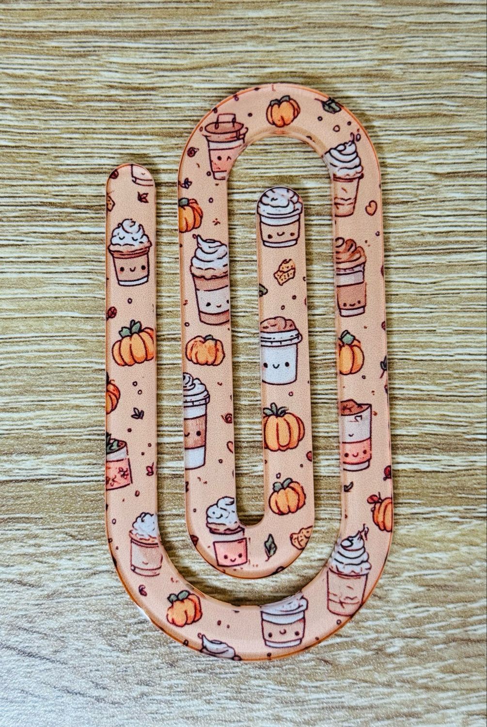 Fall Pumpkin Coffee Jumbo Paper Clip