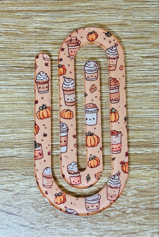 Fall Pumpkin Coffee Jumbo Paper Clip