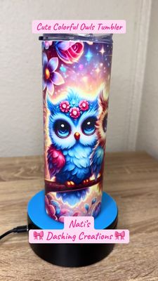 Cute Colorful Owls Tumbler