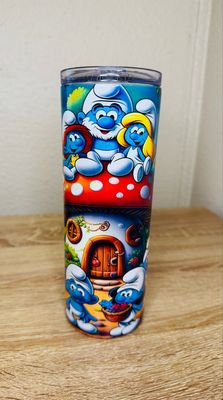Colorful Smurfs Tumbler
