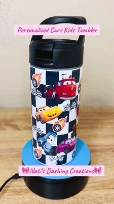 Personalized Cars Kids Tumbler