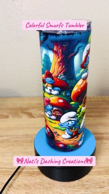 Colorful Smurfs Tumbler