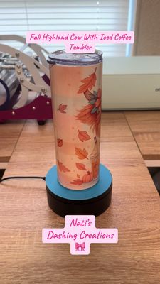 Fall Highland Cow With Iced Coffee Tumbler