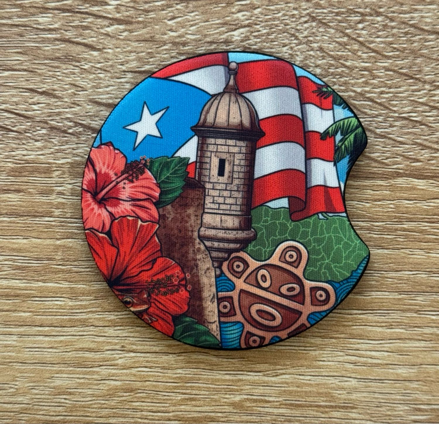 Isla Del Encanto PR Car Coasters Set