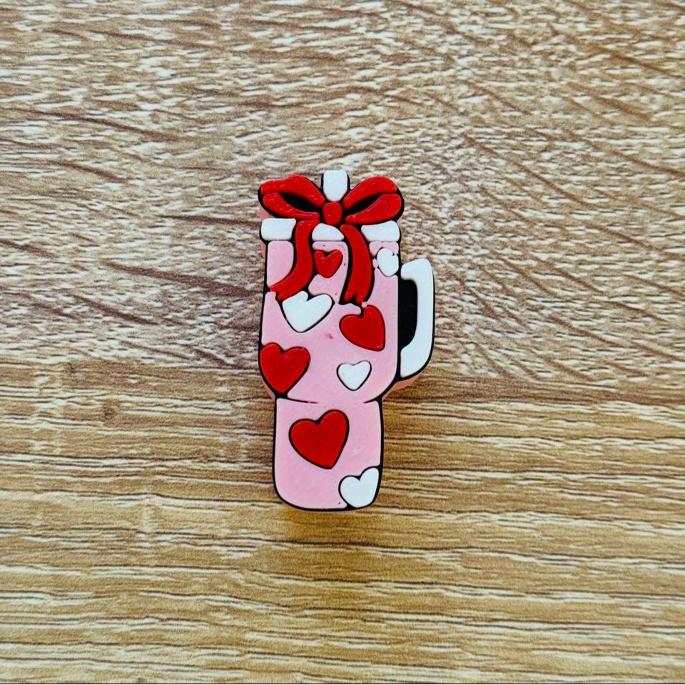 Pink Coquette Tumbler Straw Topper