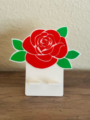 Beautiful Red Rose Cell Phone Holder