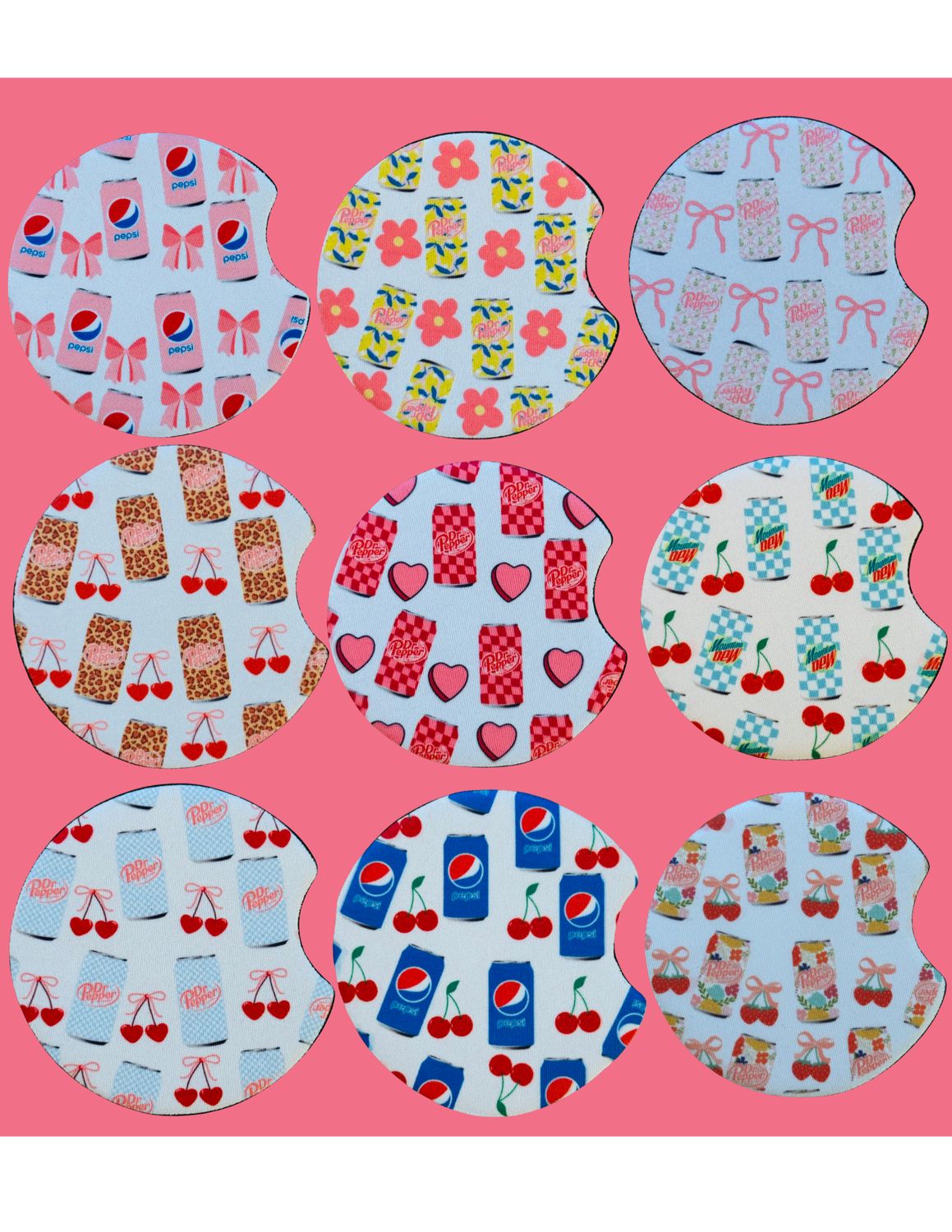 Soda Pop Car Coasters