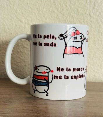 Funny Sarcastic “Me La Pela” Flork Mug