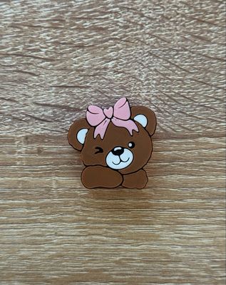 Winking Teddy Bear 3D Straw Topper