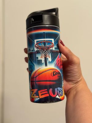 Personalized Basketball Court Kids Tumbler