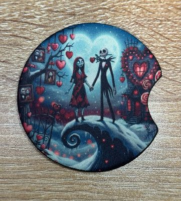 Nightmare Before Christmas Lovers Car Coasters