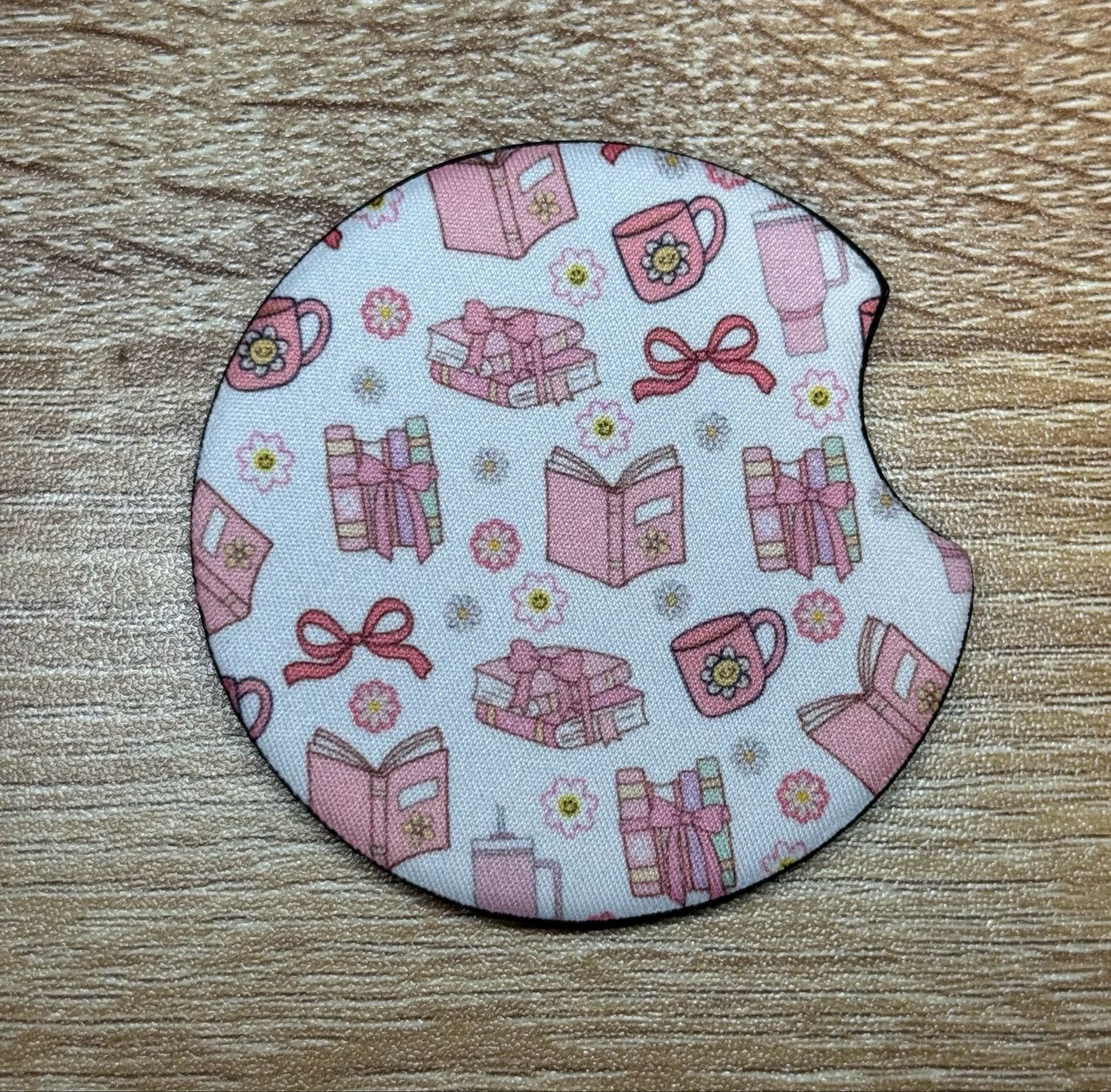 Girly Bookish Car Coasters 