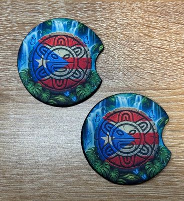 Taino PR Car Coasters