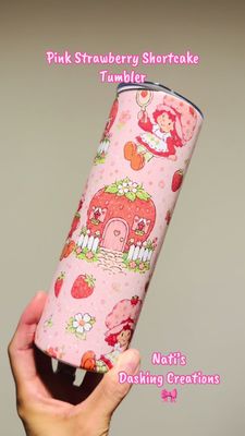 Pink Strawberry Shortcake Tumbler