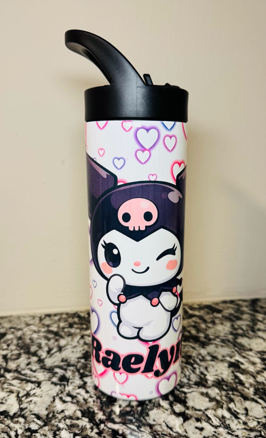 Personalized Kuromi Tumbler With Portable Lid