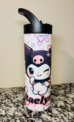 Personalized Kuromi Tumbler With Portable Lid