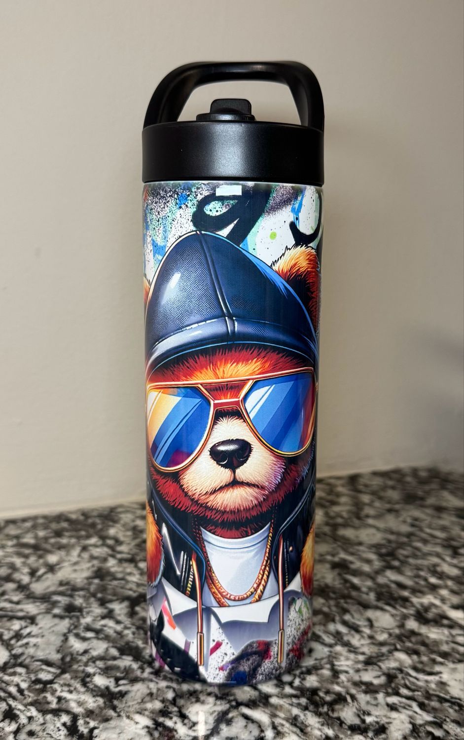 Personalized Cool Teddy Bear Tumbler