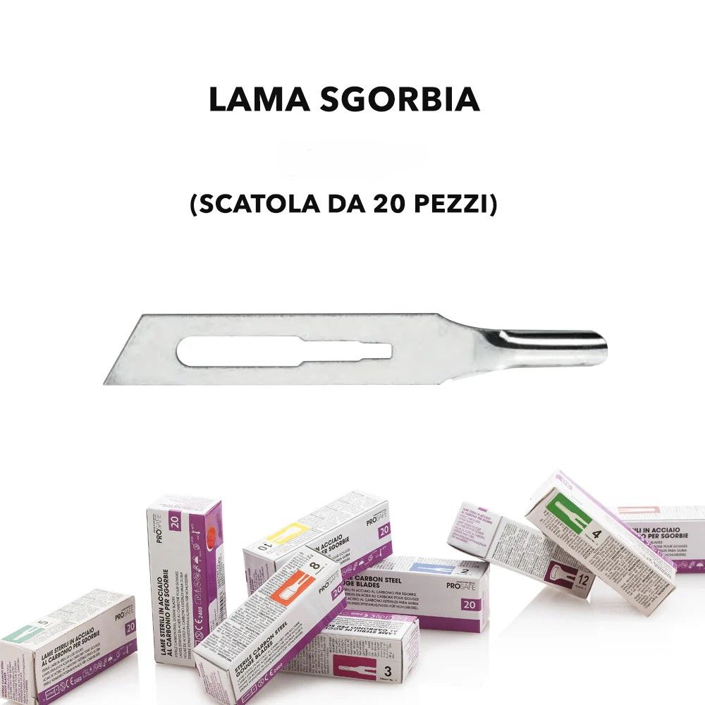 Lame sgorbia sterilizzate