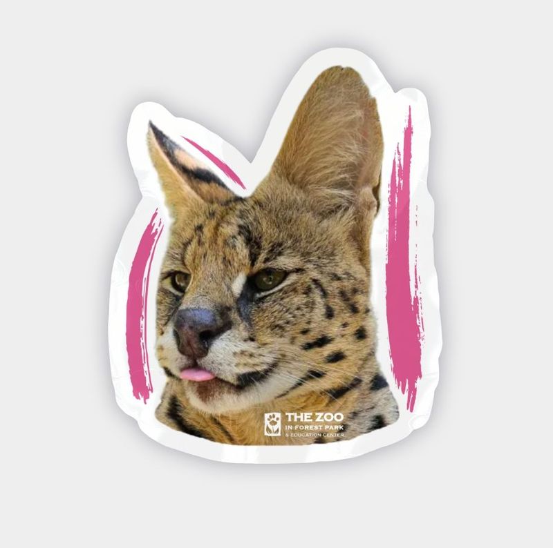 Serval Brushtroke Vinyl Sticker