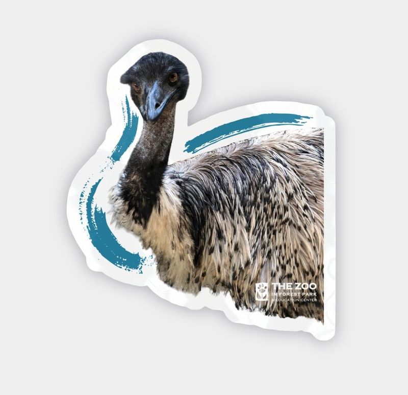Emu Brushstroke Vinyl Sticker