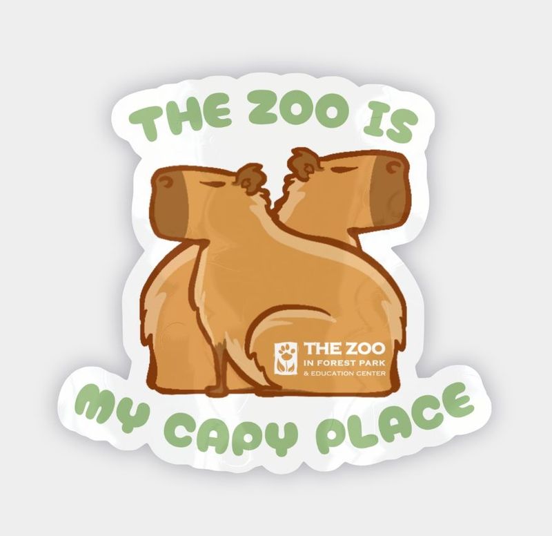 The Zoo is My Capy Place Vinyl Sticker