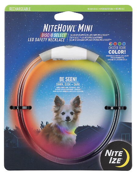 NiteHowl Mini Rechargeable LED Safety Necklace - Disc-O
