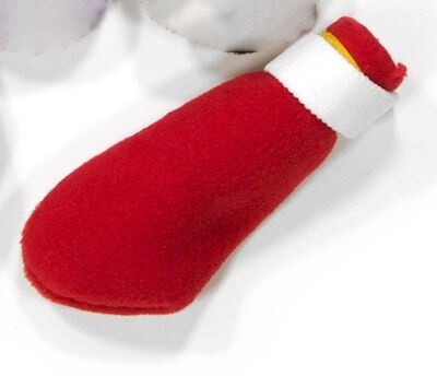 Red Fleece Dog Booties