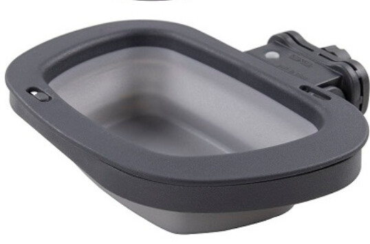 Collapsible Kennel Bowl, Color: Grey, Size: L - 2.5 cup
