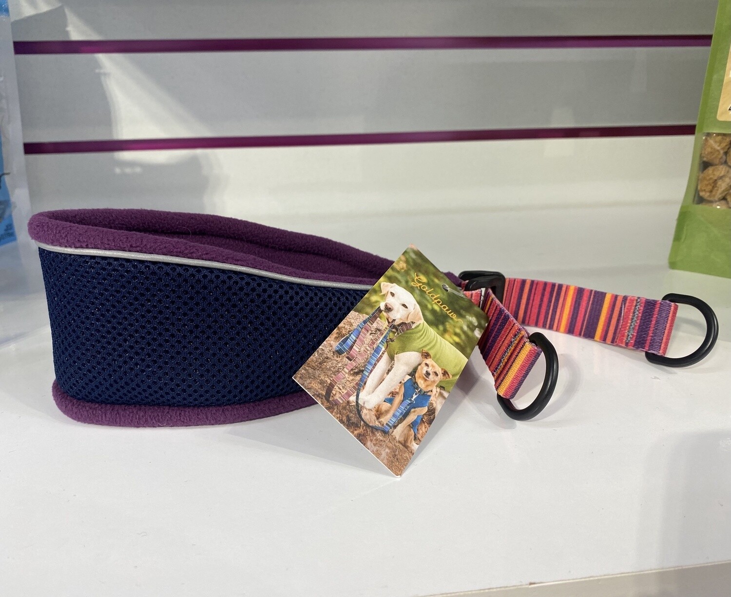 Featherweight Houndcollar, Color: Eggplant/Sunset, Size: XS