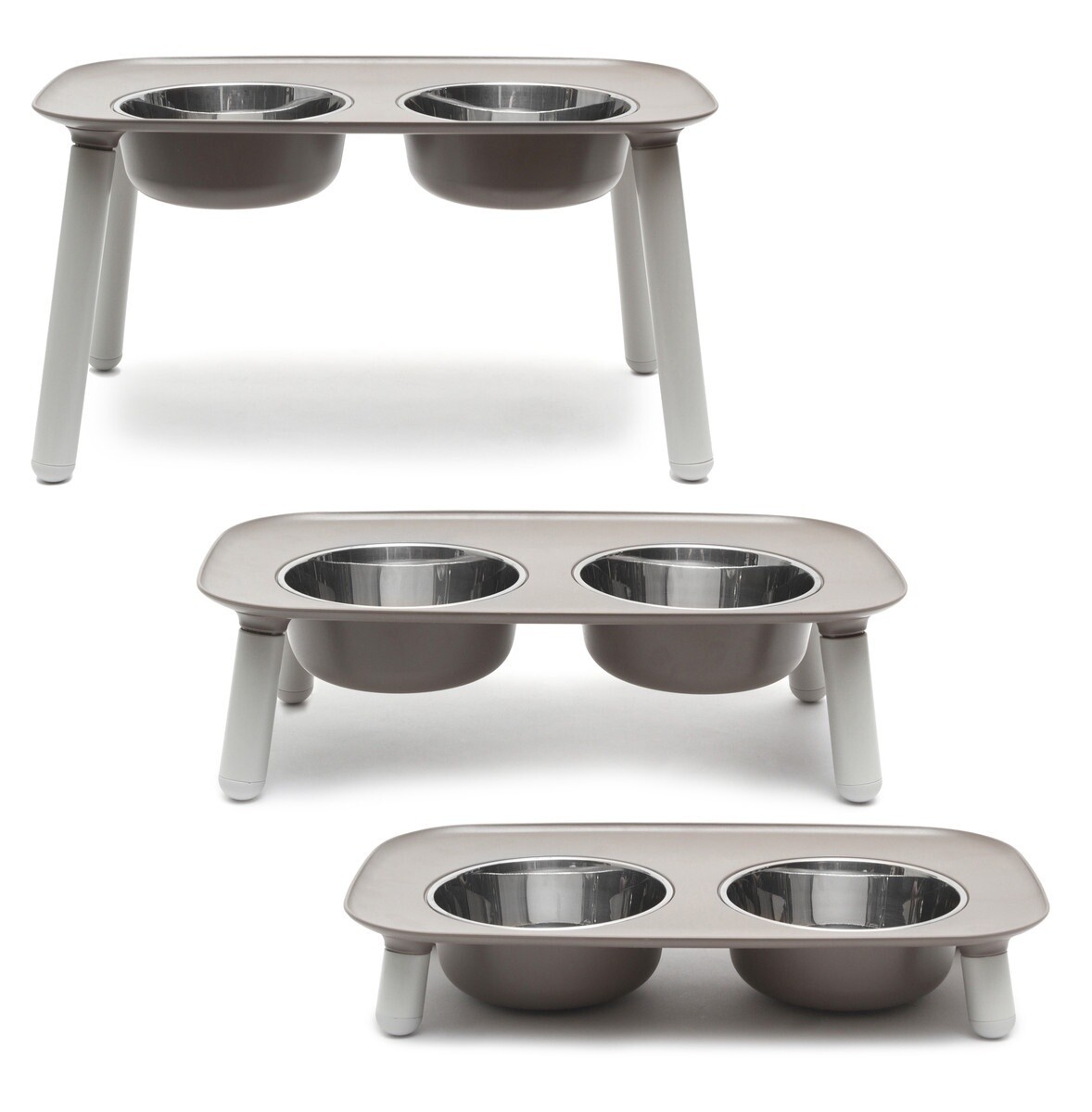 Messy Mutts Elevated Feeder, Color: Grey
