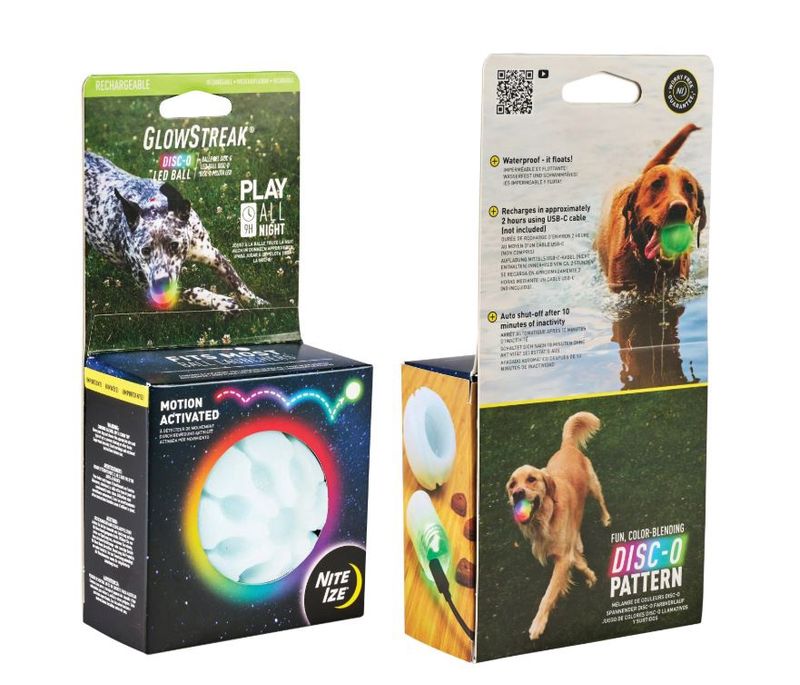 GlowStreak Rechargeable LED Ball - Disc-O