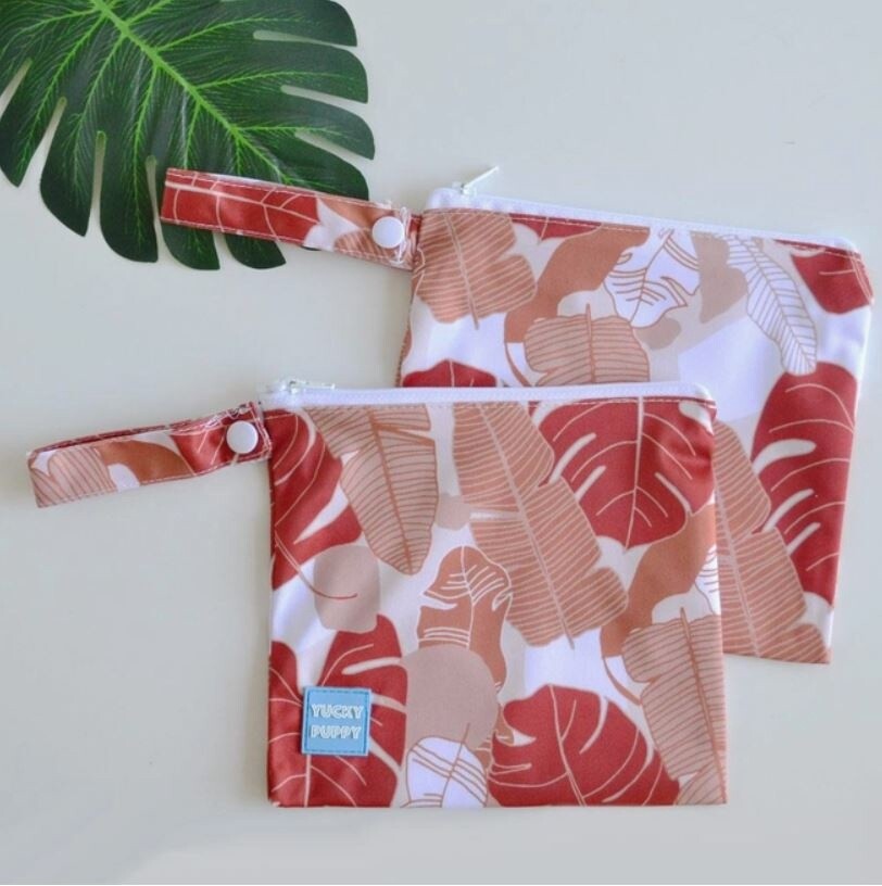 Dog Poop Bag Holders, Size: Standard, Style: Monstera