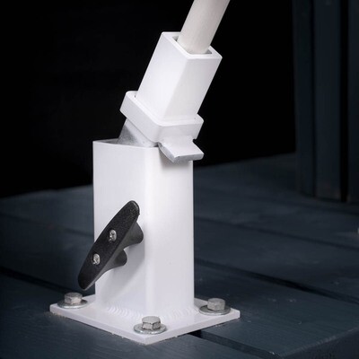 Mooring Whip Deck Mounted Pivots To Vertical Position (2 bases and 2 pole sets included)
