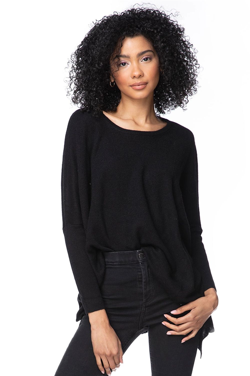 100% Cashmere Loose and Easy Crew