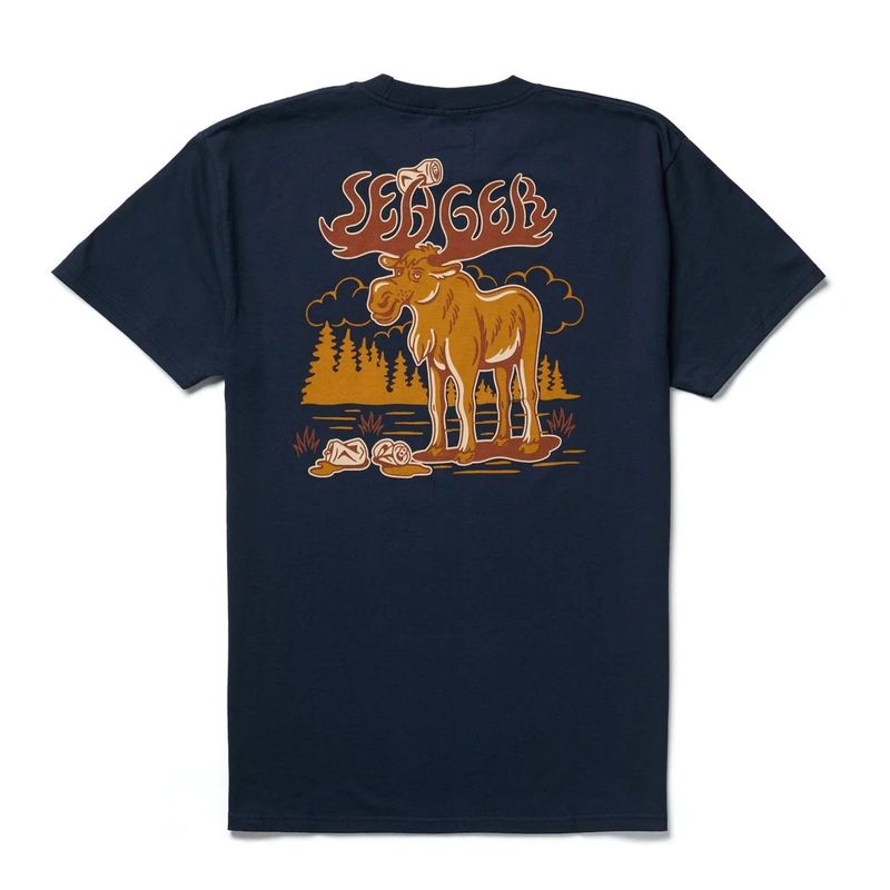 Tipsy Moose Tee Navy L