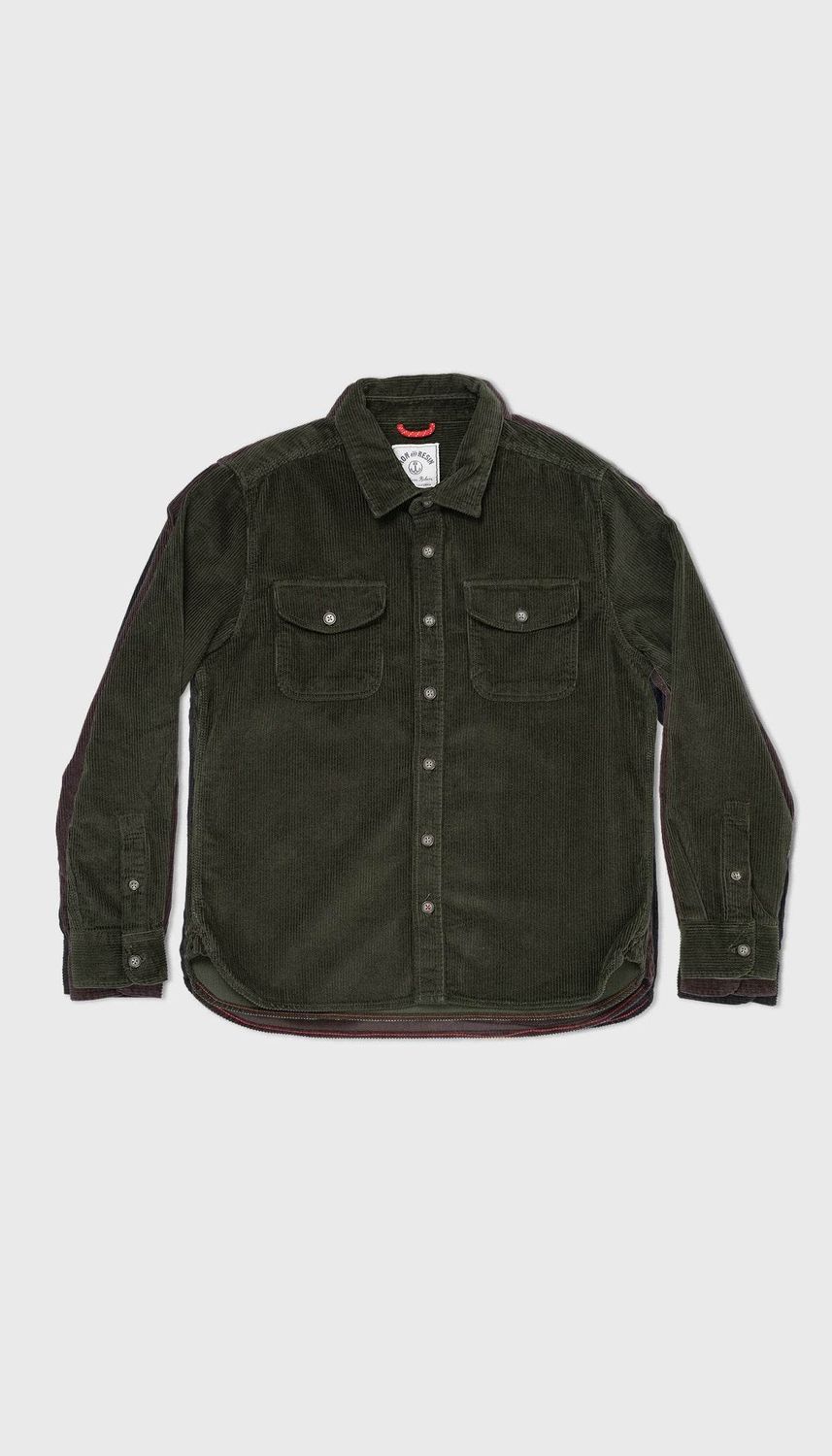 Forest Corduroy Shirt, Color: Green, Size: M
