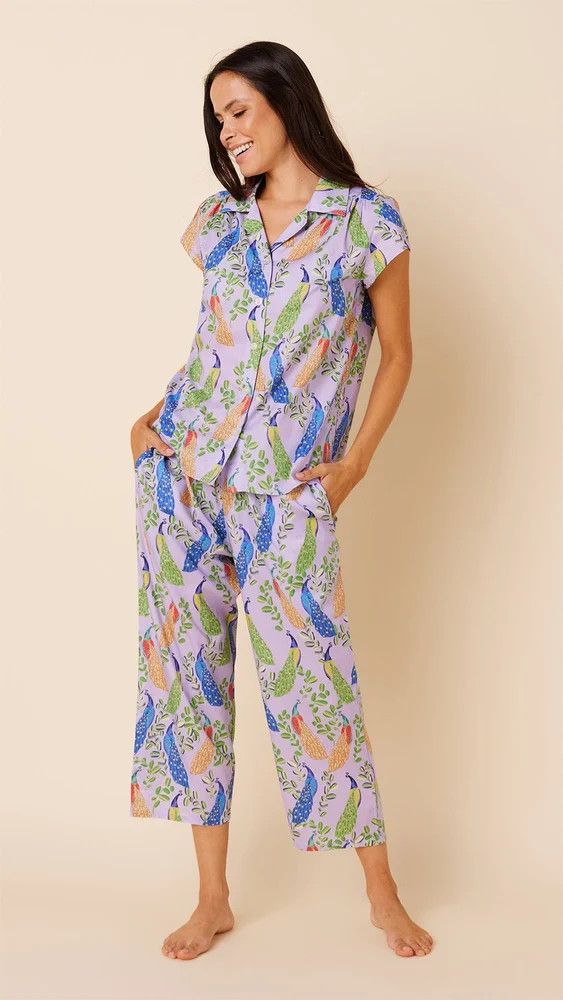 Luxe Pima Capri, Color: Posh Peacock, Size: S