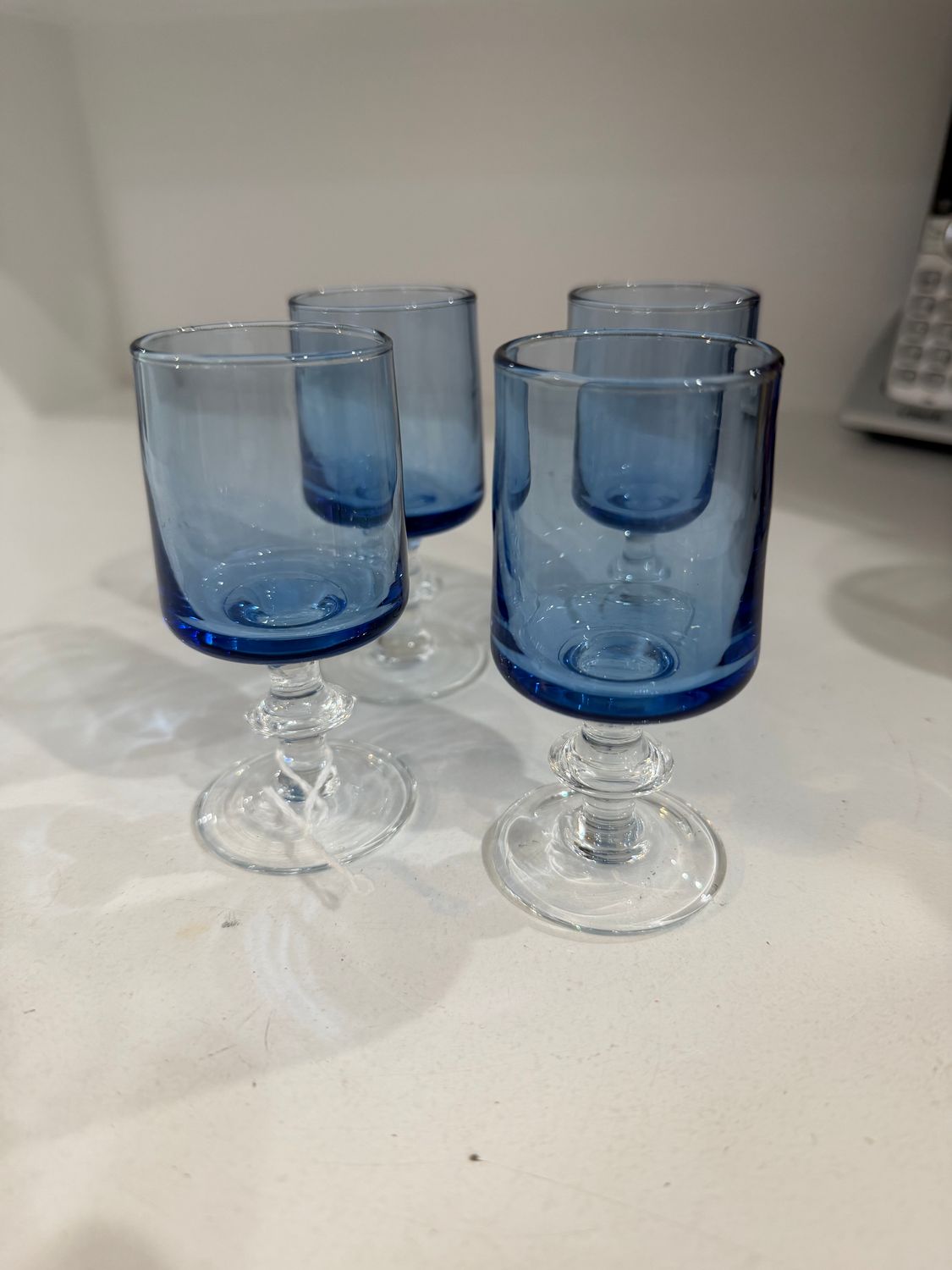 Vintage Blue Shot Glasses (Set of 4)