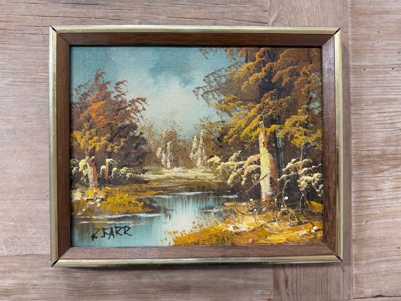 Vintage Oil Painting - Autumnal Woods