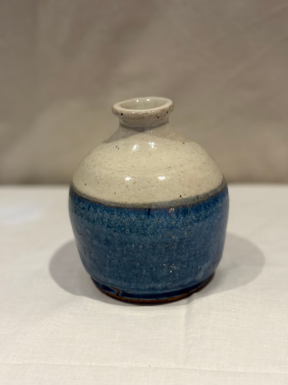 Signed Blue Studio Pottery Bud Vase