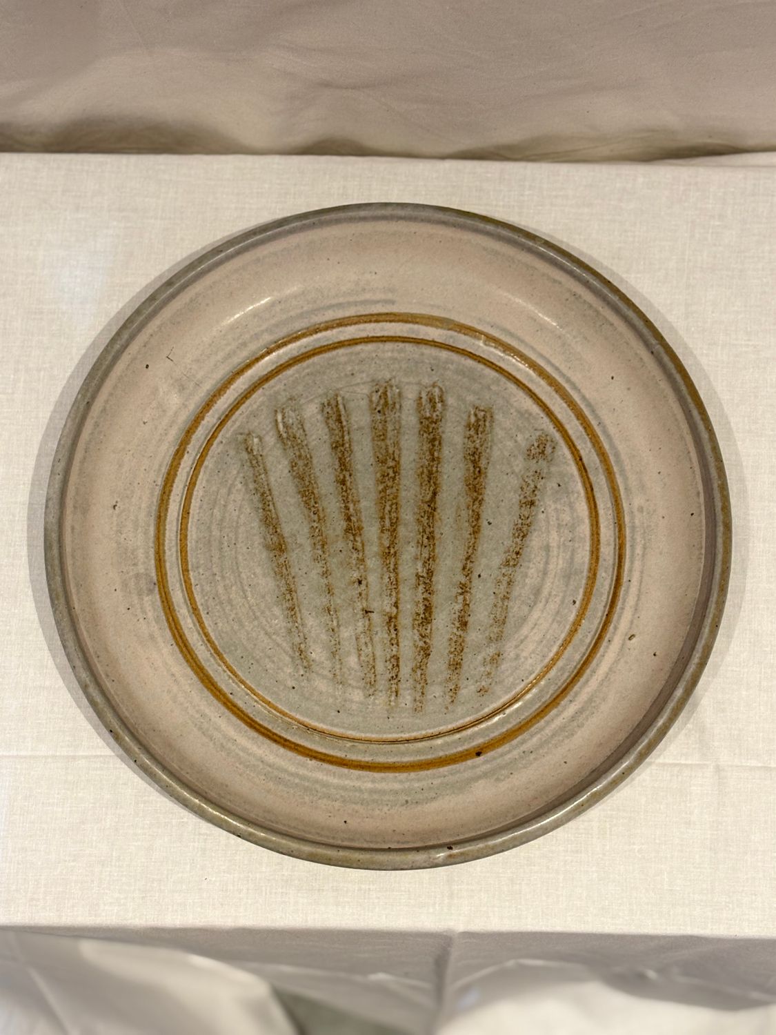 Signed Studio Pottery Serving Plate 12"