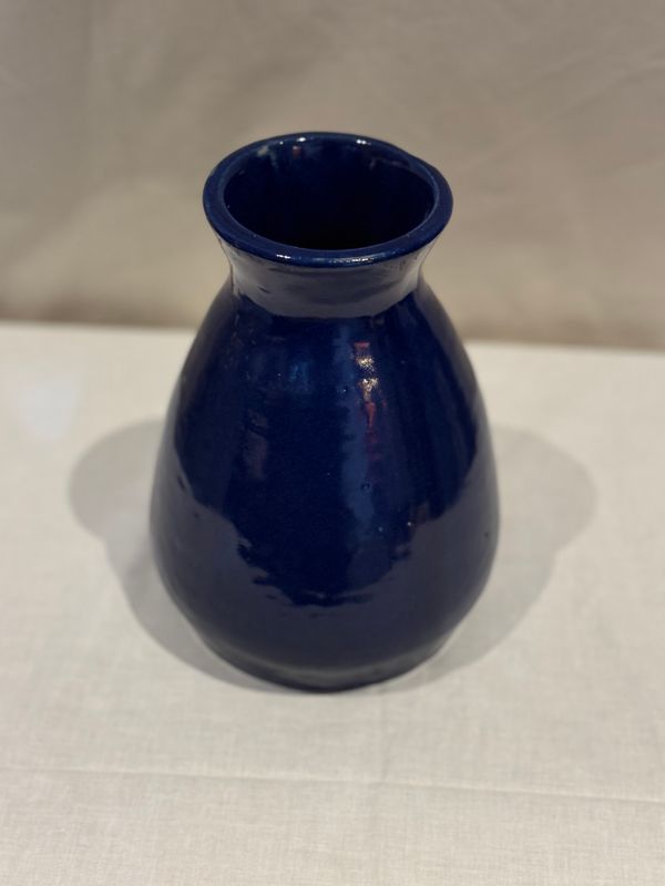 Cobalt Blue Vintage Studio Pottery Vase