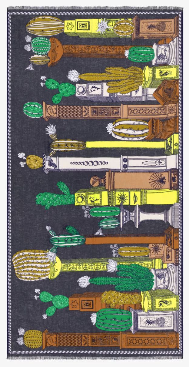 Etole 100 Tequila Linen Scarf Lemon