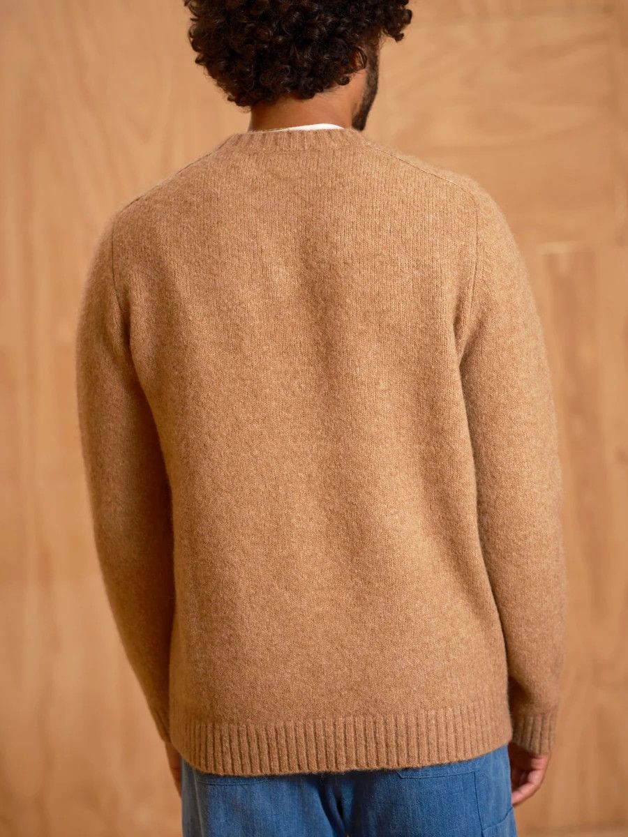 Fuzzy Cambridge Sweater, Color: Butterscotch, Size: XL
