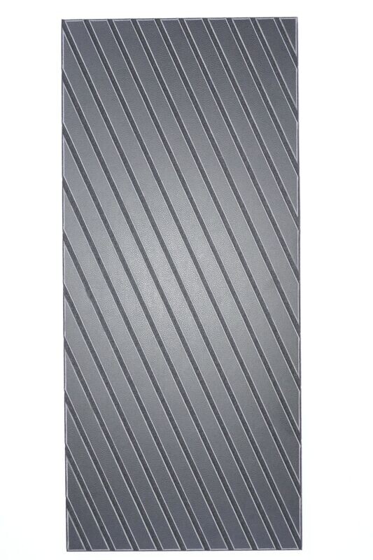 Akustikpaneele mit Deckschicht aus veganem Leder mit diagonalen V Cut und 5mm Fase