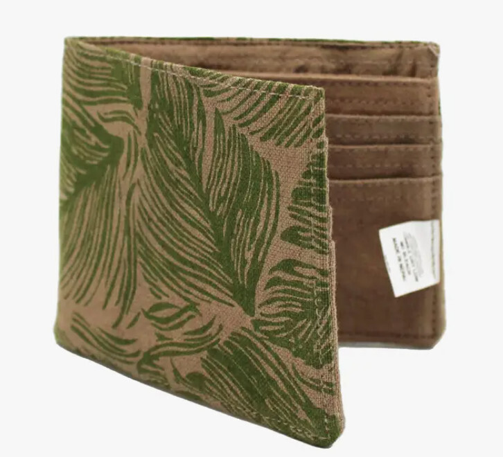 Cotton Floral Wallet (Sage)