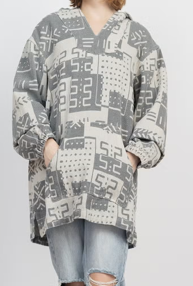 Mudcloth Pullover Hoodie